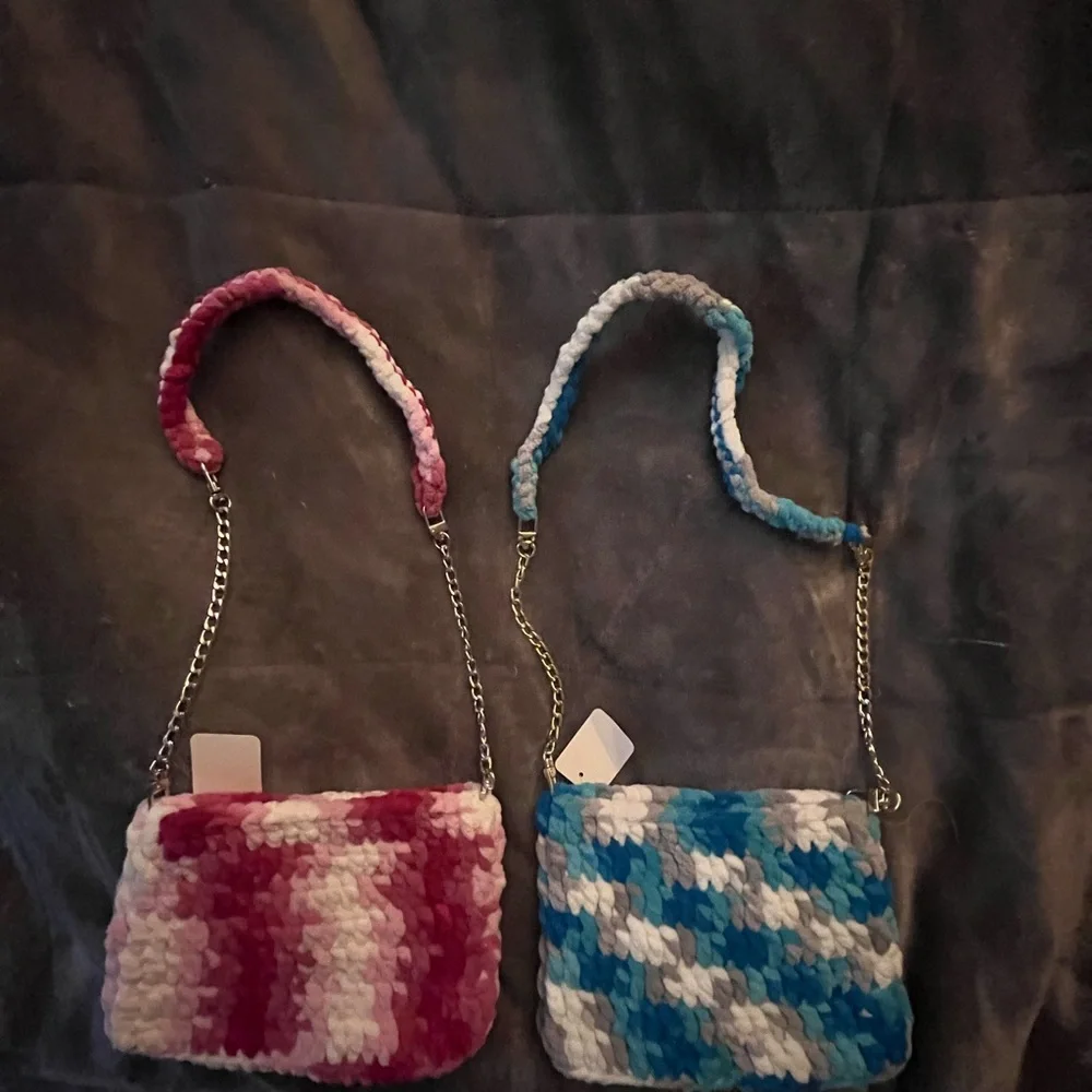 Kids Plush Braided Chain Bag